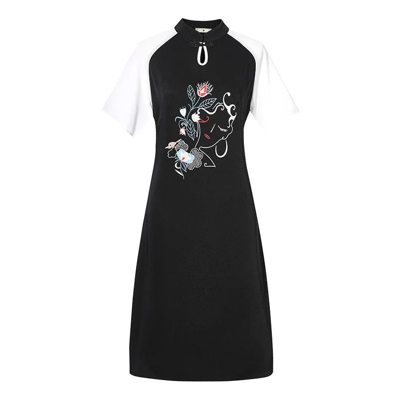 Plus Size Face Modern Cheongsam Dress