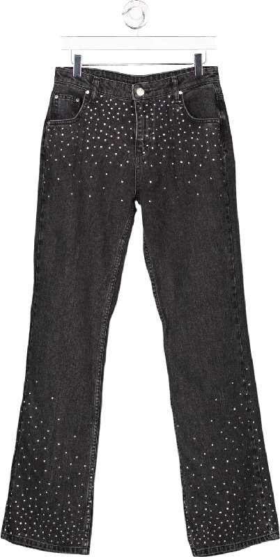 Couture Black Studded Jeans UK 10