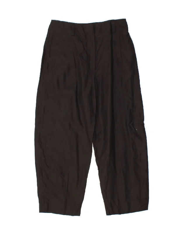 COS Womens High Waist Loose Fit Capri Trousers EU 38 Medium W30 L24 Black