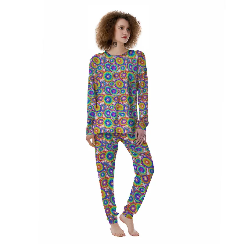 Abstract Sunflower Colorful Print Pattern Women's Pajamas