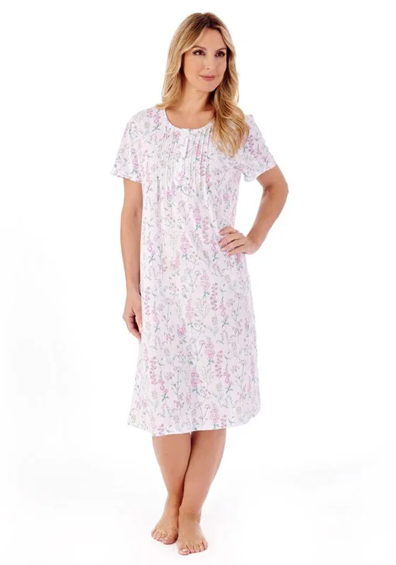 Slenderella Floral Meadow Night Dress, Pink