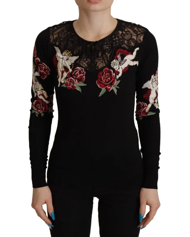 Dolce & Gabbana Angel Embroidered Cardigan Sweater