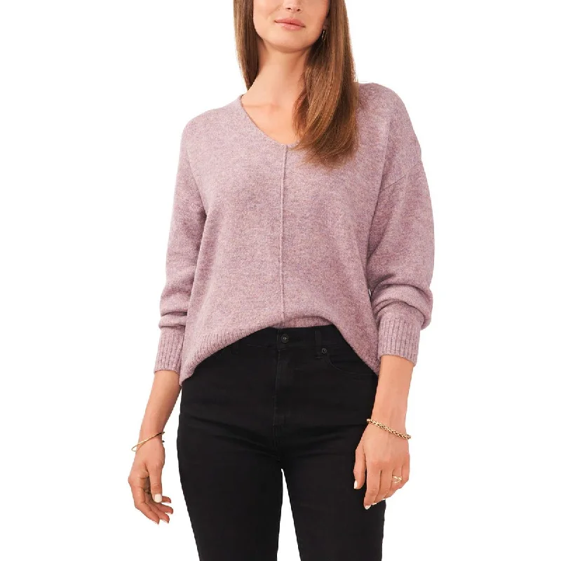 Womens Ribbed Knit Long Sleeves Pullover Sweater