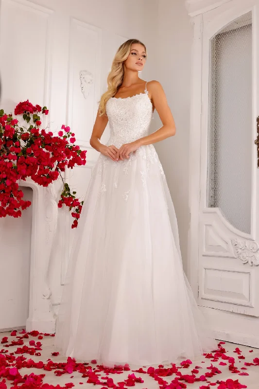 Sleeveless Lace Tulle Bridal Gown by Abby Lane 97141