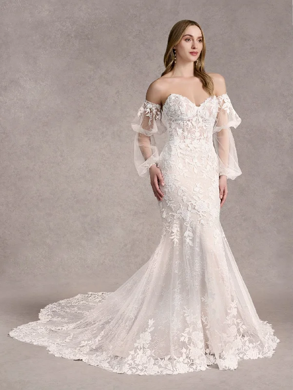 Strapless Lace Mermaid Bridal Gown by Adrianna Papell 31257