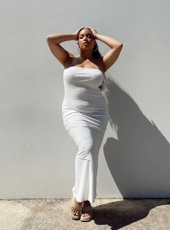 Oscar Midi Dress White Curve