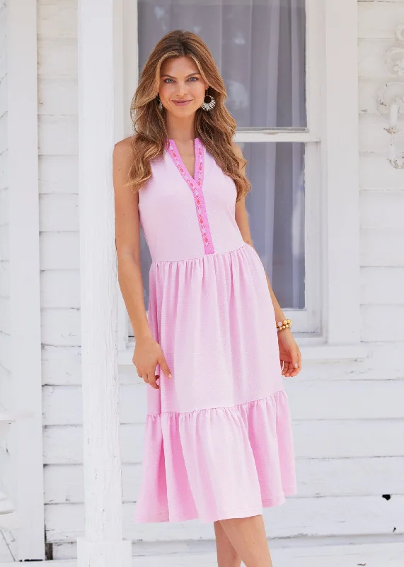 Provence Embroidered Midi Dress