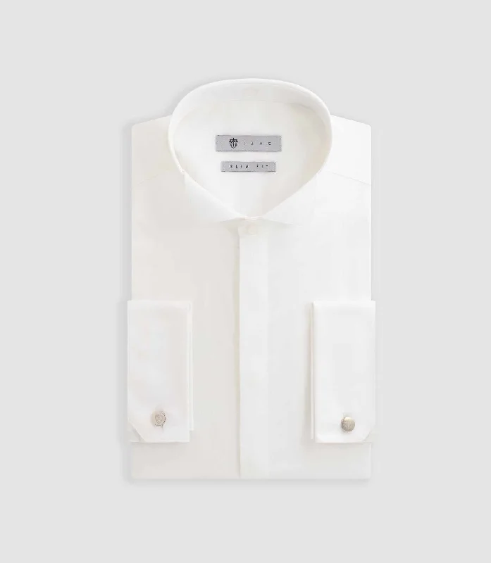 Chemise de ceremonie en satin ecru "Metaphor"