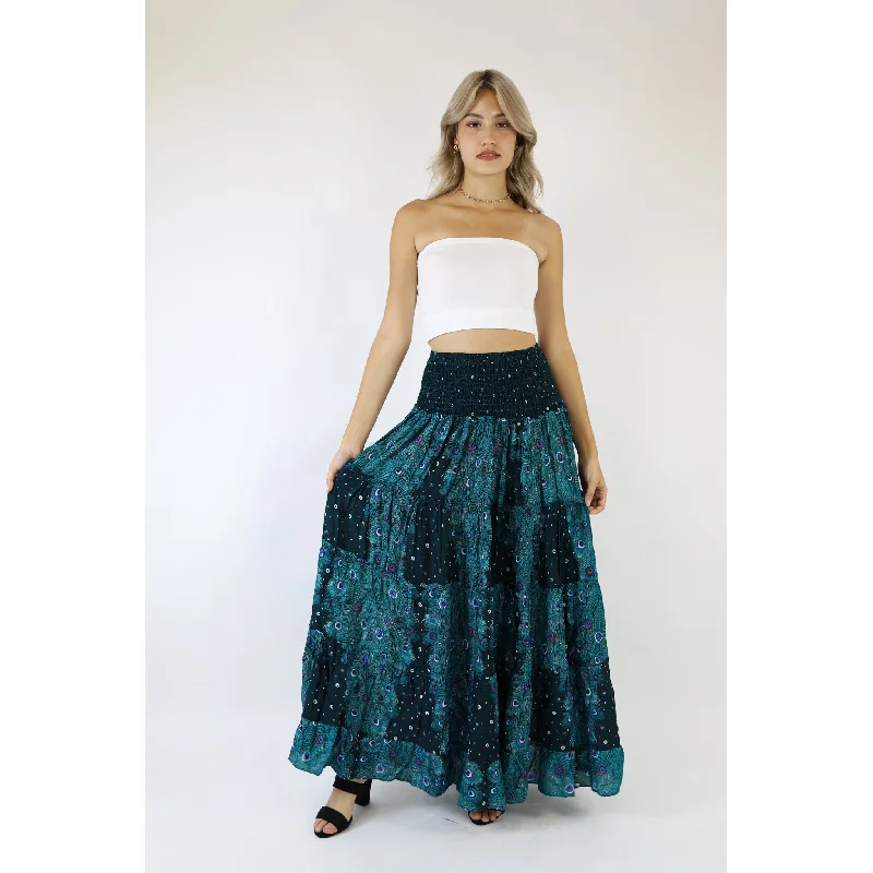 Peacock Heaven Women's Skirt in Green SK0092 020058 05