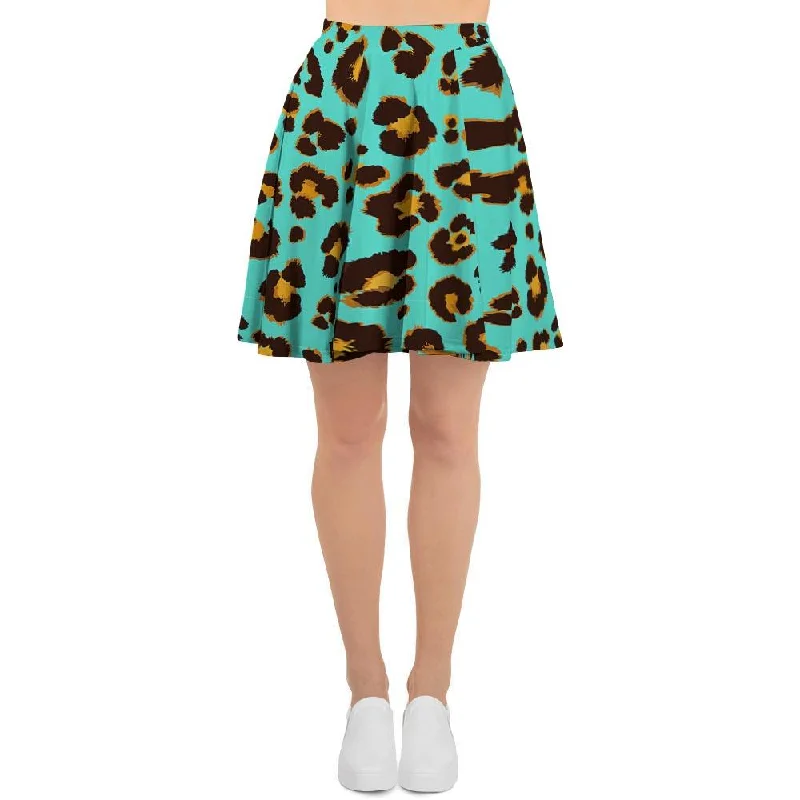 Teal Cheetah Women's Skirt