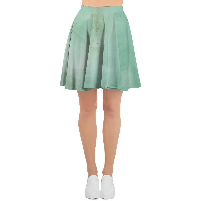 Teal Marble Women's Skirt