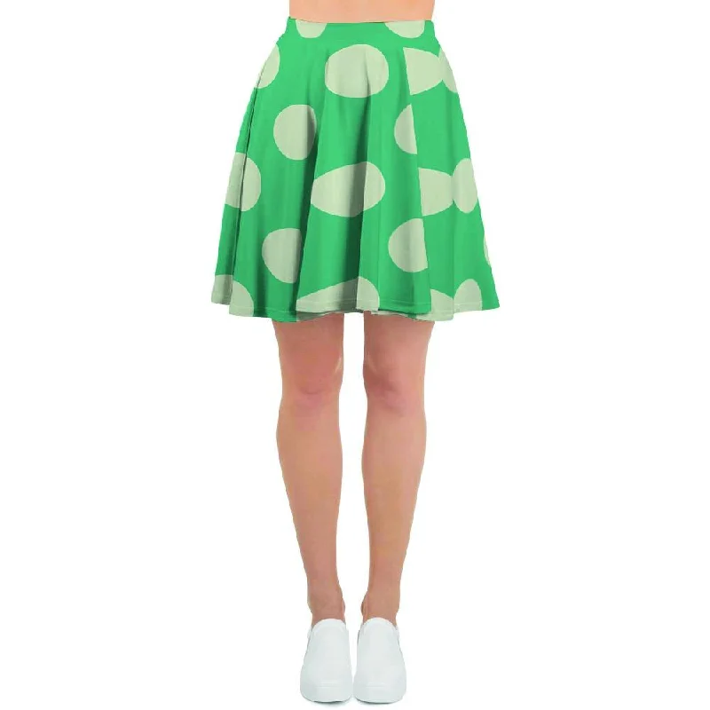 Teal Polka Dot Women's Skirt