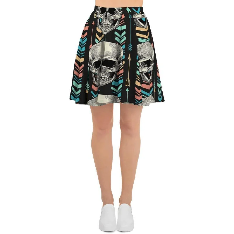 Tribal Skull Women's Skirt