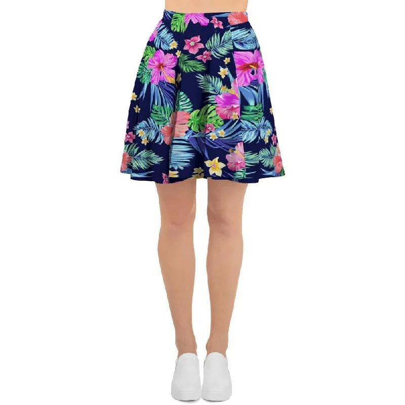 Tropical Exotic Flowers Hibiscus Hawaiian Print Women's Skirt