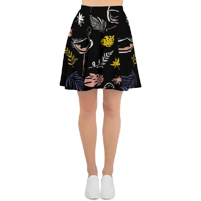 Tropical Flamingo Print Women's Skirt