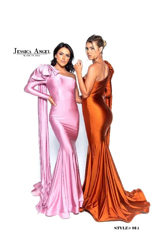 Jessica Angel Long One Shoulder Formal Dress 914