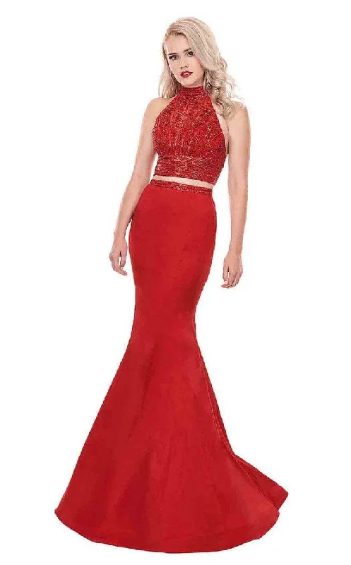 Rachel Allan Prom Long Halter Two Piece Dress 6511