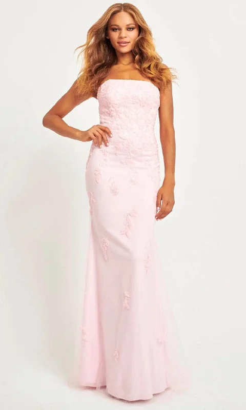 Faviana 11004 - Strapless Applique Prom Gown