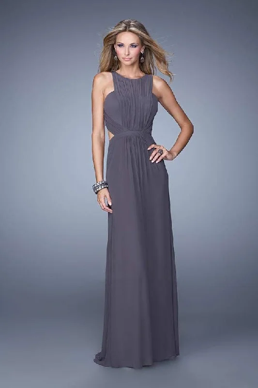 La Femme - 21187 Gathered Panel Cutout Gown