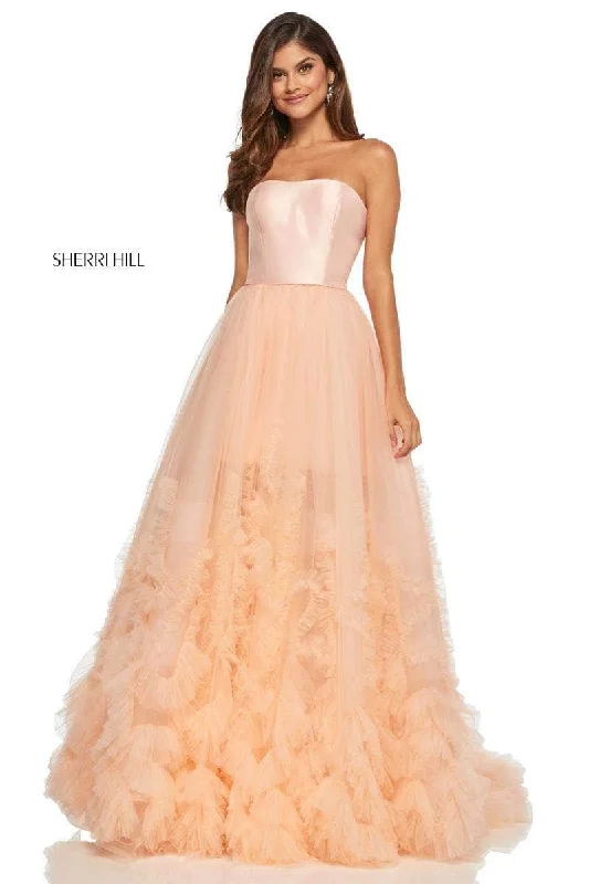 Sherri Hill 52693 - Strapless Tulle Ballgown