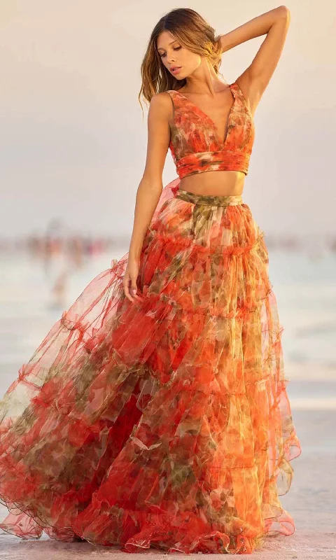 Sherri Hill 56151 - Two-Piece Floral Gown