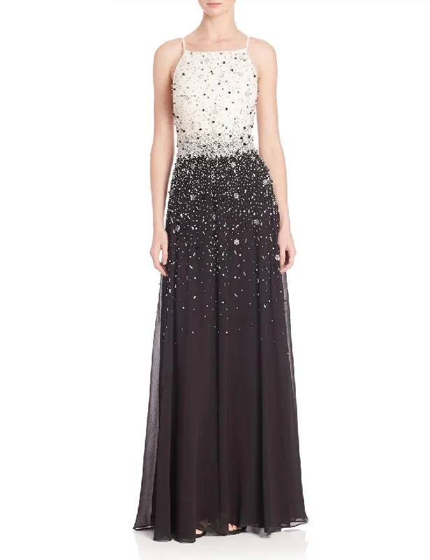 Aidan Mattox - MD2E201123SC Beaded Halter Chiffon Dress