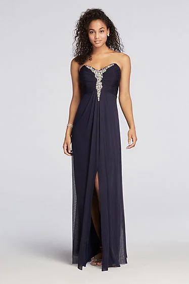 Decode 1.8 - Sweetheart Embellished Mid Slit Dress 182934SC