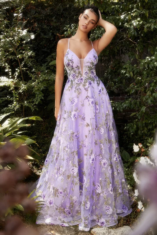 Enchanting Elegance: Floral Embroidered Gown for Special Occasions