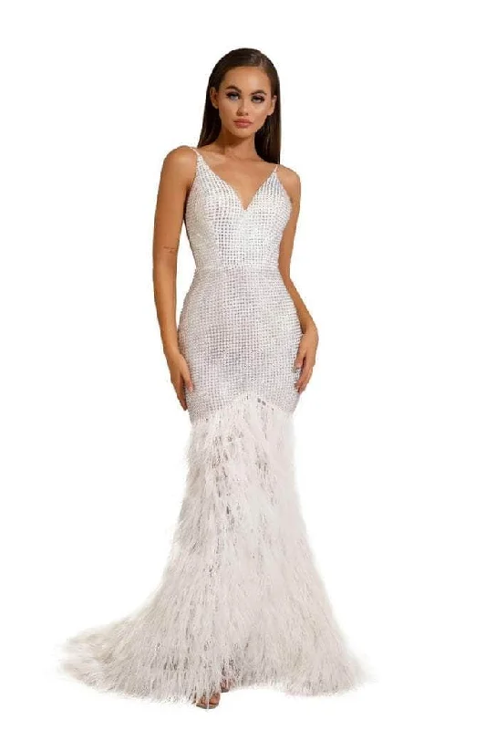 Enchanting Feather Prom Dresses by Portia and Scarlett: Captivating Elegance for Your Special Night