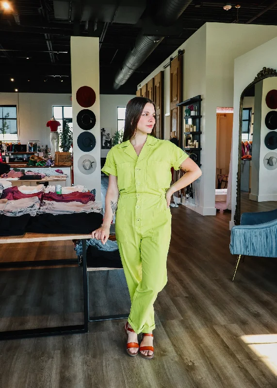 Grover Utility Jumpsuit—Margarita Lime