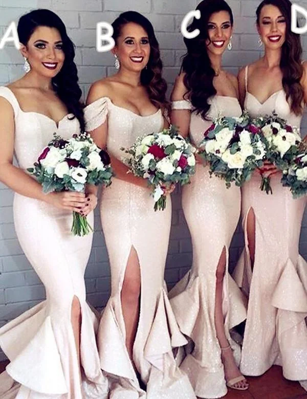 Handmade bridesmaid dress,Mermaid bridesmaid dress, Attractive bridesmaid dress ,Floor-length Bridesmaid dress, ,PD76