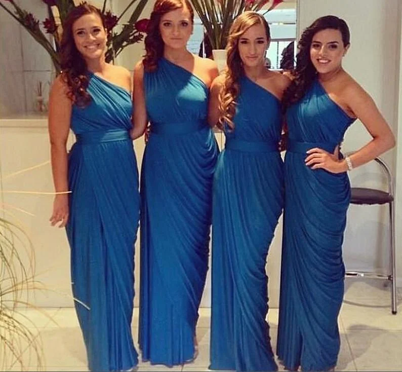 One-shoulder Bridesmaid Dress,Simple Design Bridesmaid Dress,Pretty Bridesmaid Dress,Charming Bridesmaid dress ,PD175