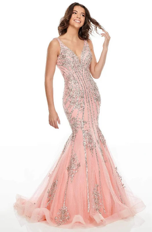 Rachel Allan Prom 7103 - Sleeveless V Neck Embellished Dress