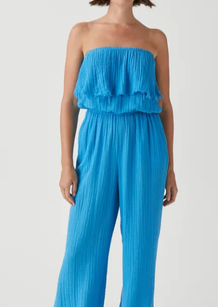 Riya Double Gauze Jumpsuit- Capri Blue**FINAL SALE**