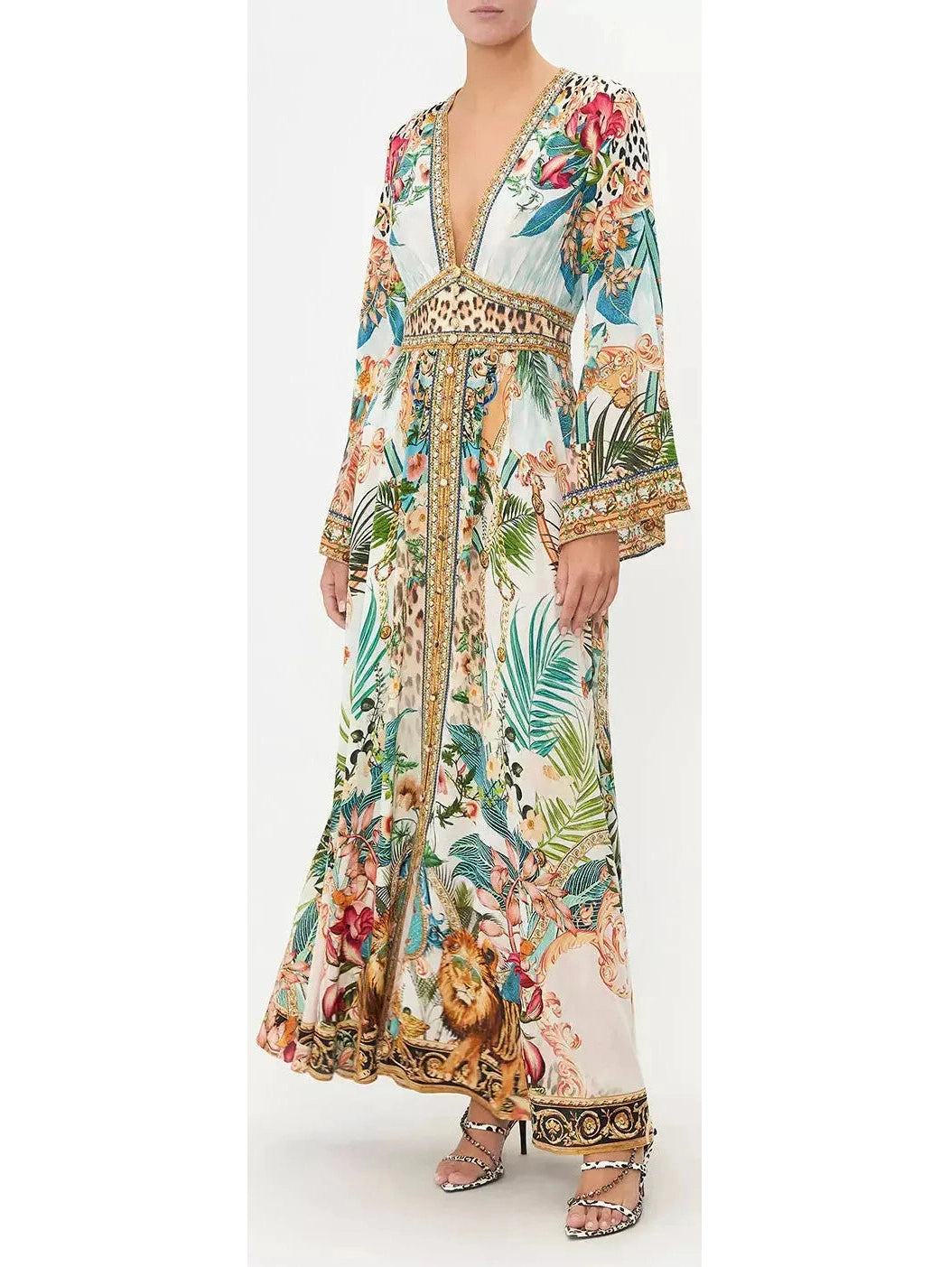 Royalty Loyalty Kimono Sleeve Dress With Shirring Detail