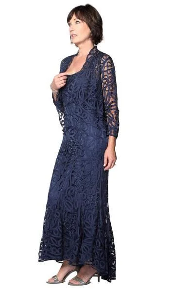 Soulmates - D9120 Crochet High-low Dress with Jacket