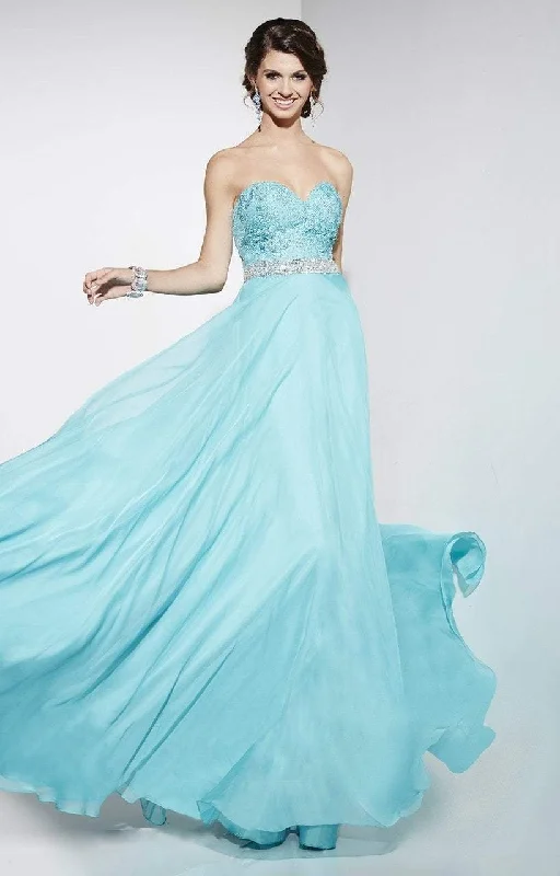 Studio 17 - 12549SC Chiffon Strapless A-line Gown