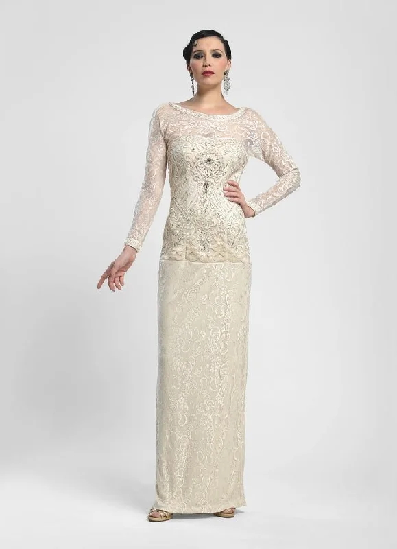 Sue Wong - Sheer Embellished Column Dress W4134SC