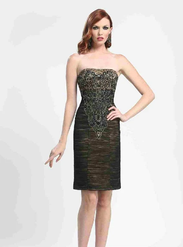 Sue Wong - Straight Across Embellished Fitted Dress N4143SC