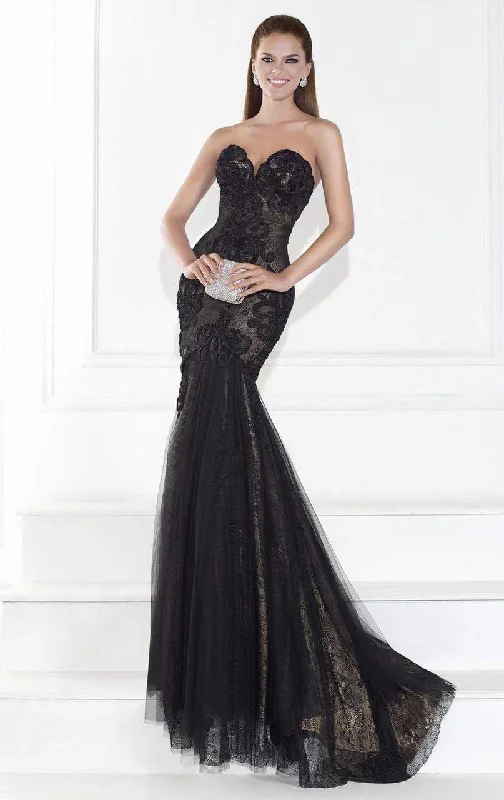 Tarik Ediz - 92598 Sweetheart Embroidered Trumpet Evening Dress