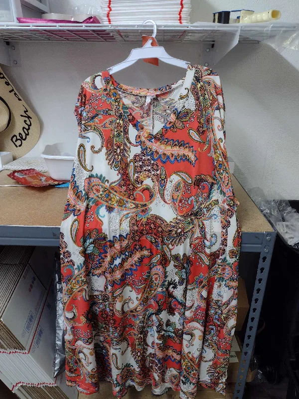 Orange Paisley Tank Dress