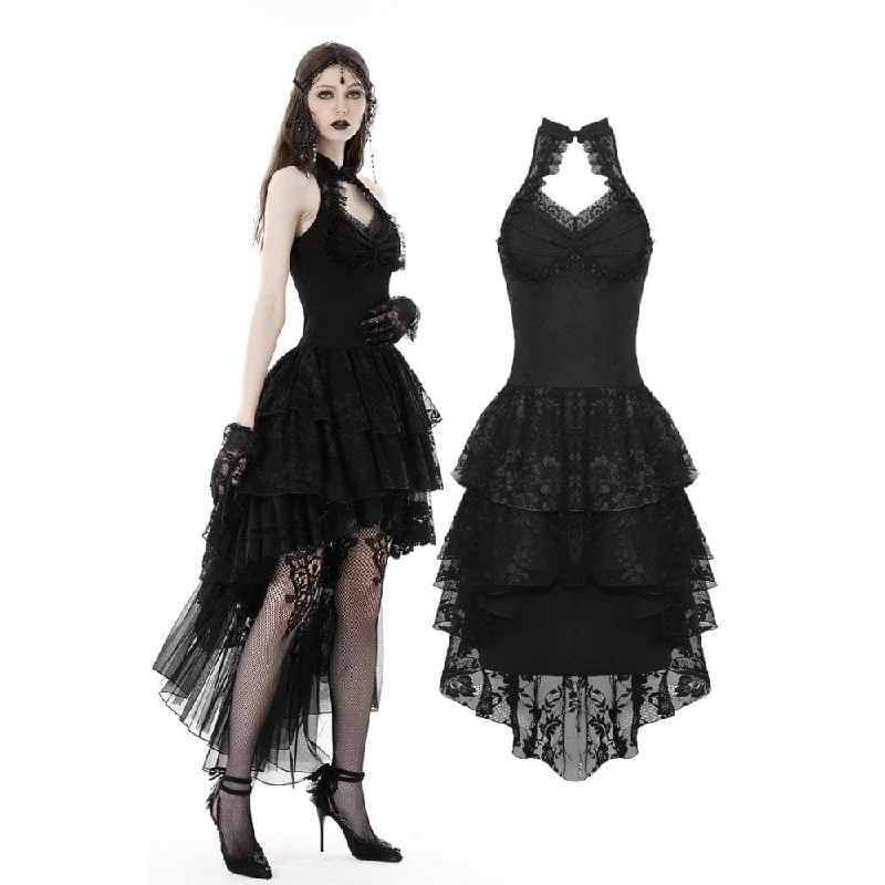 Women's Gothic Irregular Off Shoulder Lace Dress