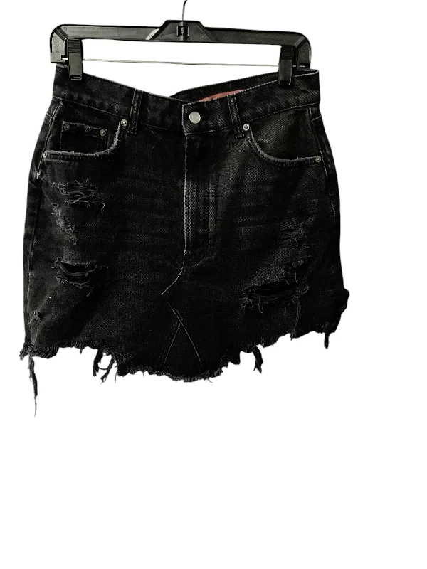 Skirt Mini & Short By Pilcro In Black Denim, Size: 10 Slim Fit Mini Skirt