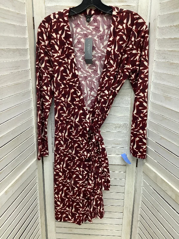 Dress Casual Midi By Ann Taylor In Red, Size: 8