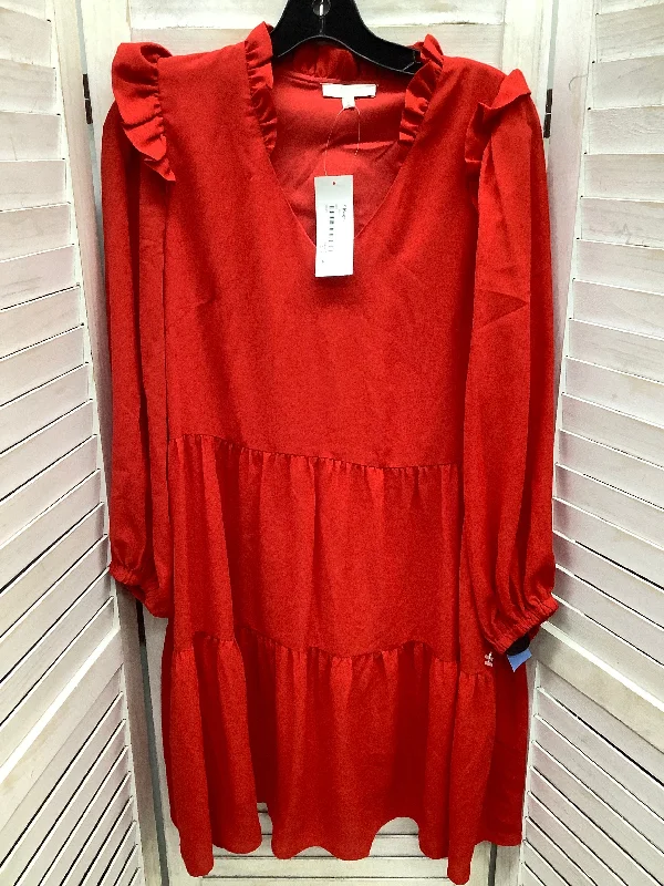 Dress Casual Midi By Jade In Red, Size: M