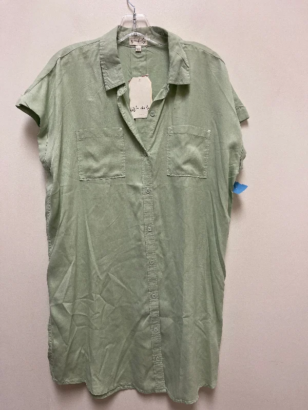 Dress Casual Midi By Wonderly In Green, Size: L