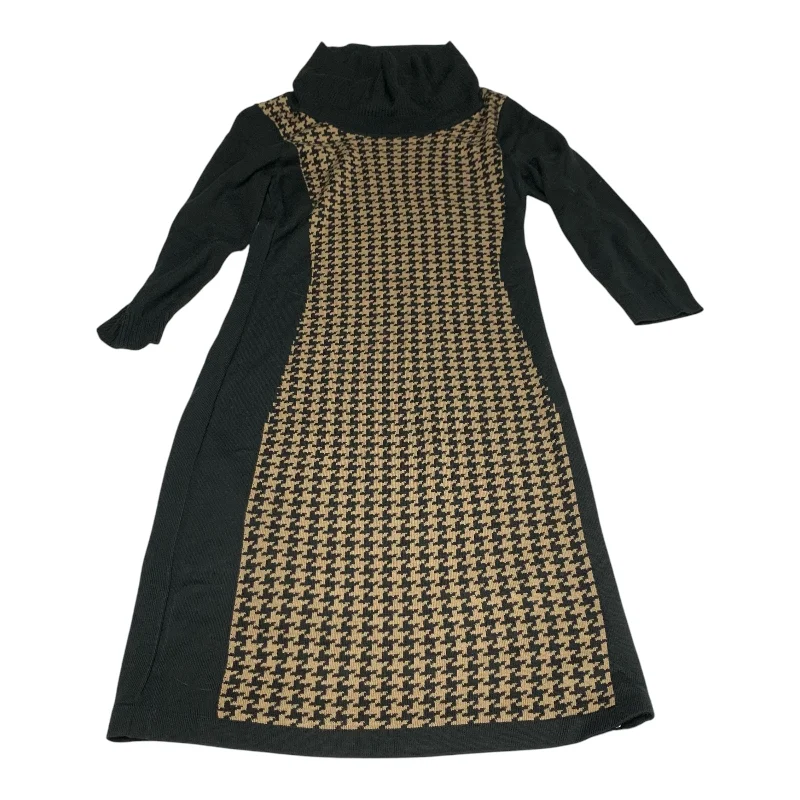 Dress Sweater By Gabby Skye In Black & Brown, Size: M