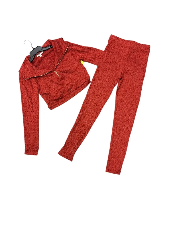 Pants Set 2pc By Haute Monde In Red, Size: S