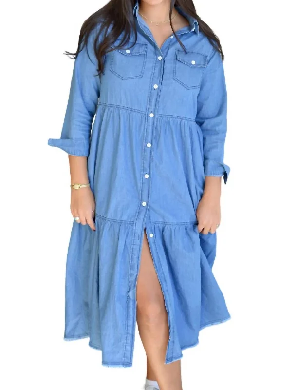 Jessie Denim Dress In Blue