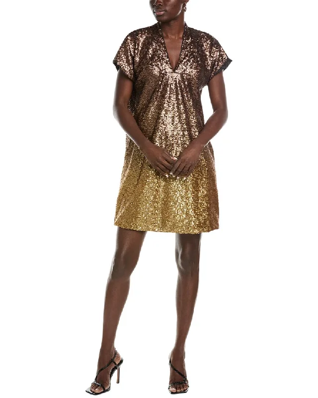 Johnny Was Sequin Gold Alma Dress